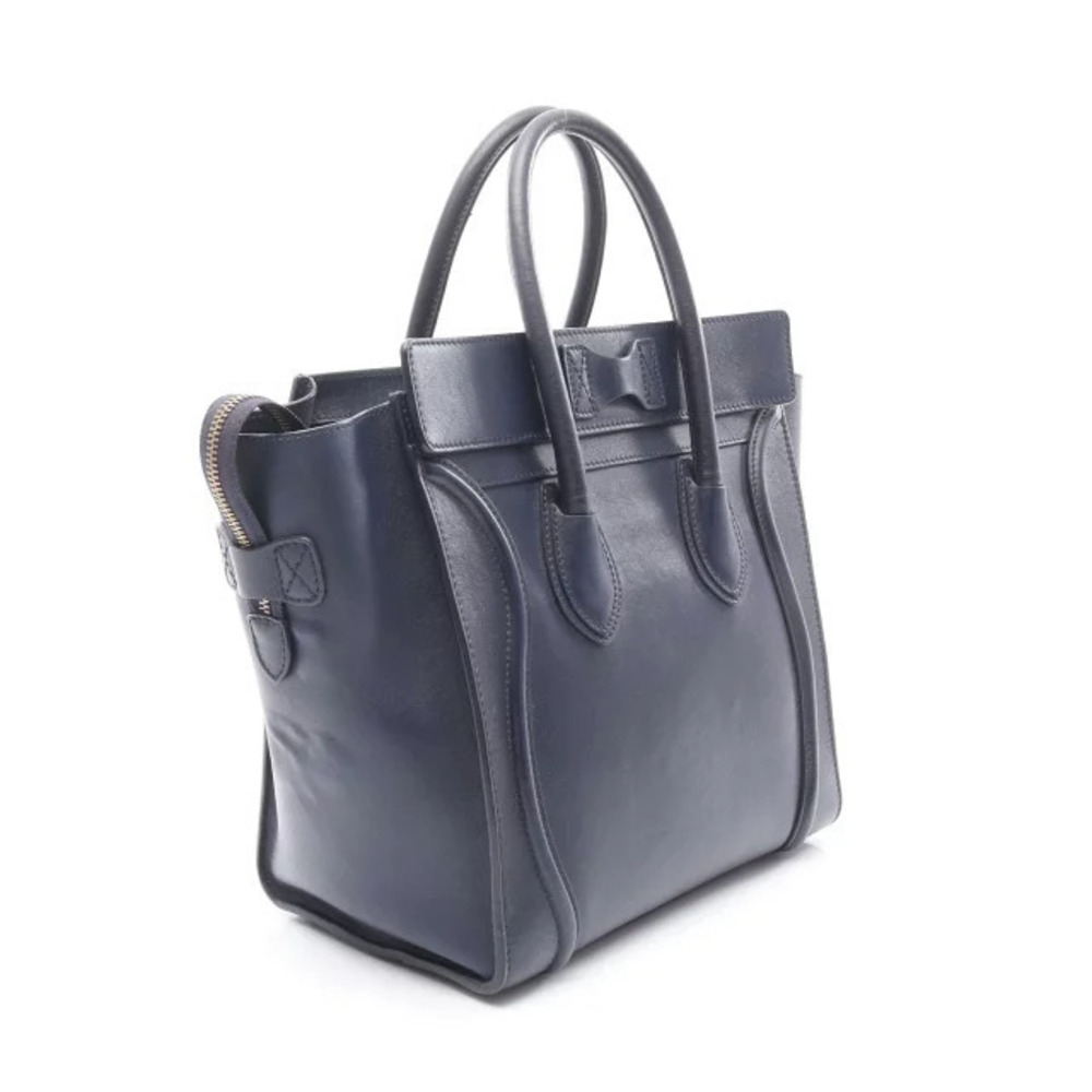 Celine Navy Handbag Shopper Blue Leather Luggage Blue